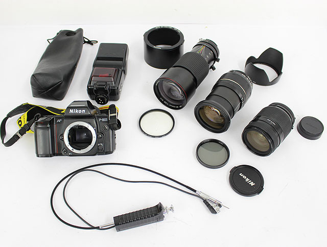 Nikon ニコン AF NIKKOR 35-70mm F2.8・AF F-801・SB-24・AR-10、トキナー SD 80-200mm F2.8 など ボディ レンズ 他 計6点セット