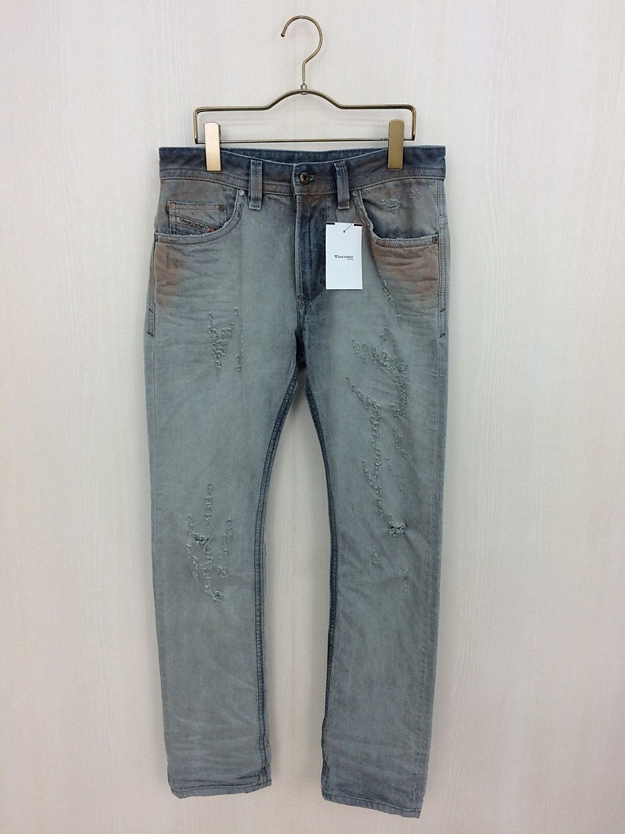 DIESEL◇ダメージ加工スキニーデニムパンツ/W27L30/デニム/IDG 