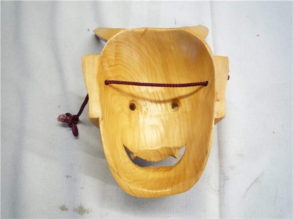 ■Hb53 般若 木製 お面 壁掛け 飾り 魔除け 置物 インテリア_5