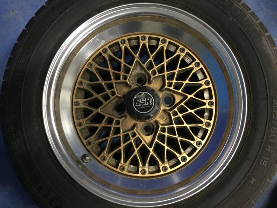 SSR Star Fomura 旧車ホイール&ラジアルタイヤ 15×6.5J(実測値) PCD114