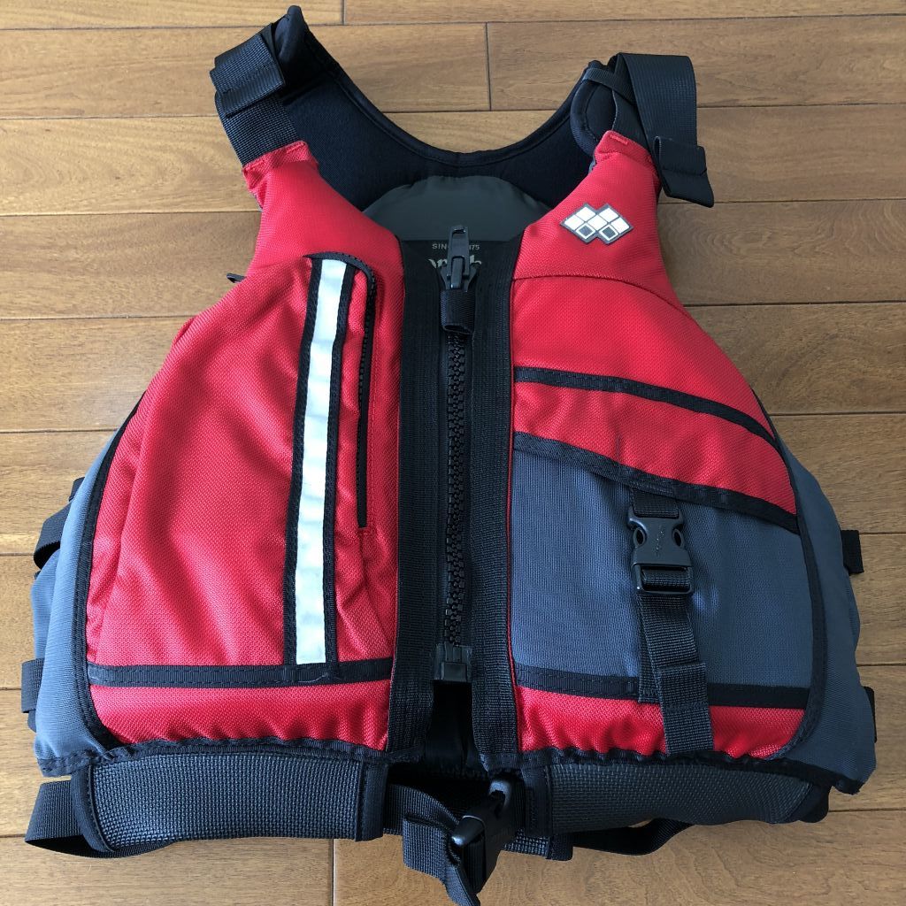 フィッシング mont-bell Mermaid 女性用ライフジャケット L/XL レッド