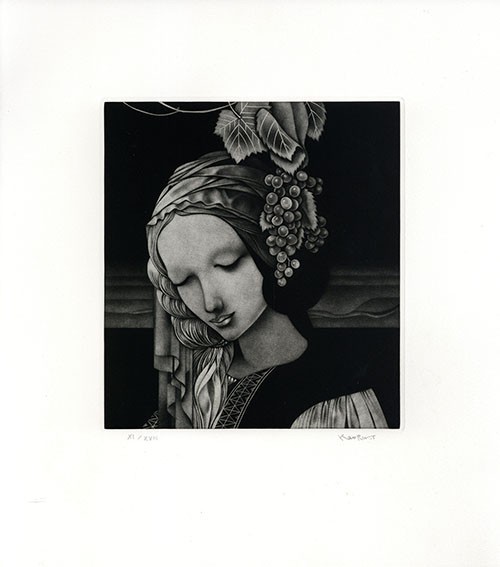 正規品，得価 特選 斎藤カオル版画 古きフィレンツェの女たち－2 限18(銅版画、エッチング)｜売買されたオークション情報、yahooの商品情報をアーカイブ公開 - オークファン 銅版画、エッチング