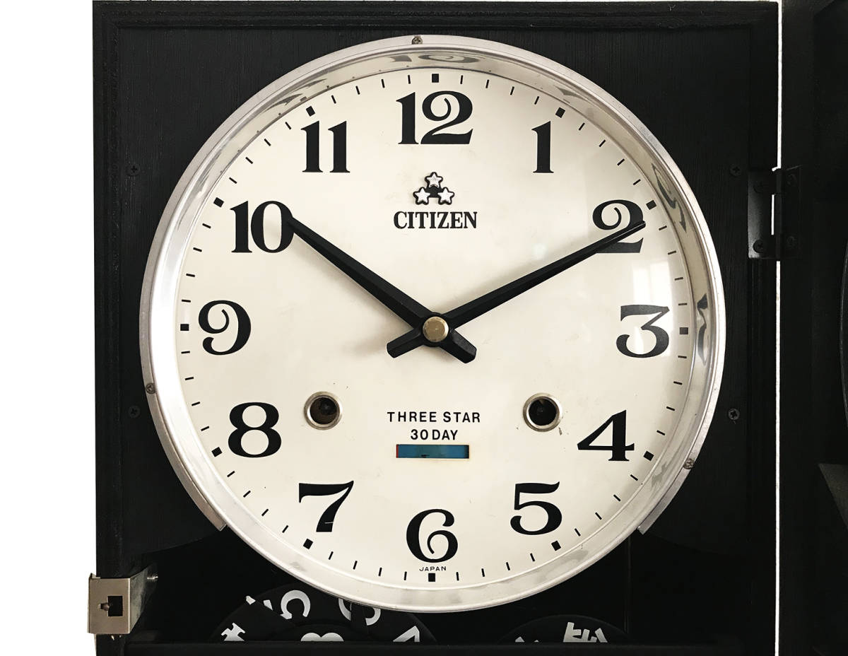 シチズン CITIZEN THREE STAR ゼンマイ 掛け時計 Y3488 振り子時計 