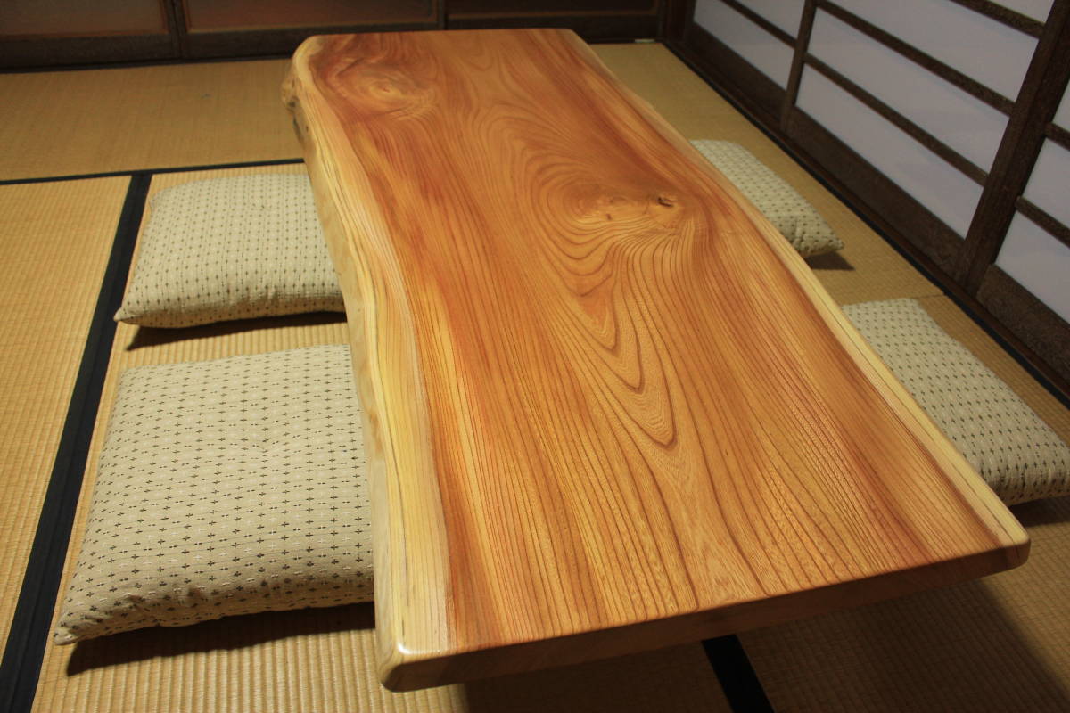 売り切り！天然欅◇無垢一枚板◇最大幅75cm！ローテーブル・座卓