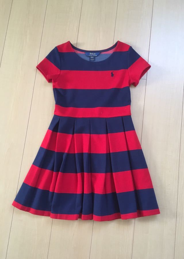 【美品】ポロ ラルフローレン ワンピース 女の子140（130） ラルフローレン キッズ ポロ ジュニア ワンピース 安い商品を