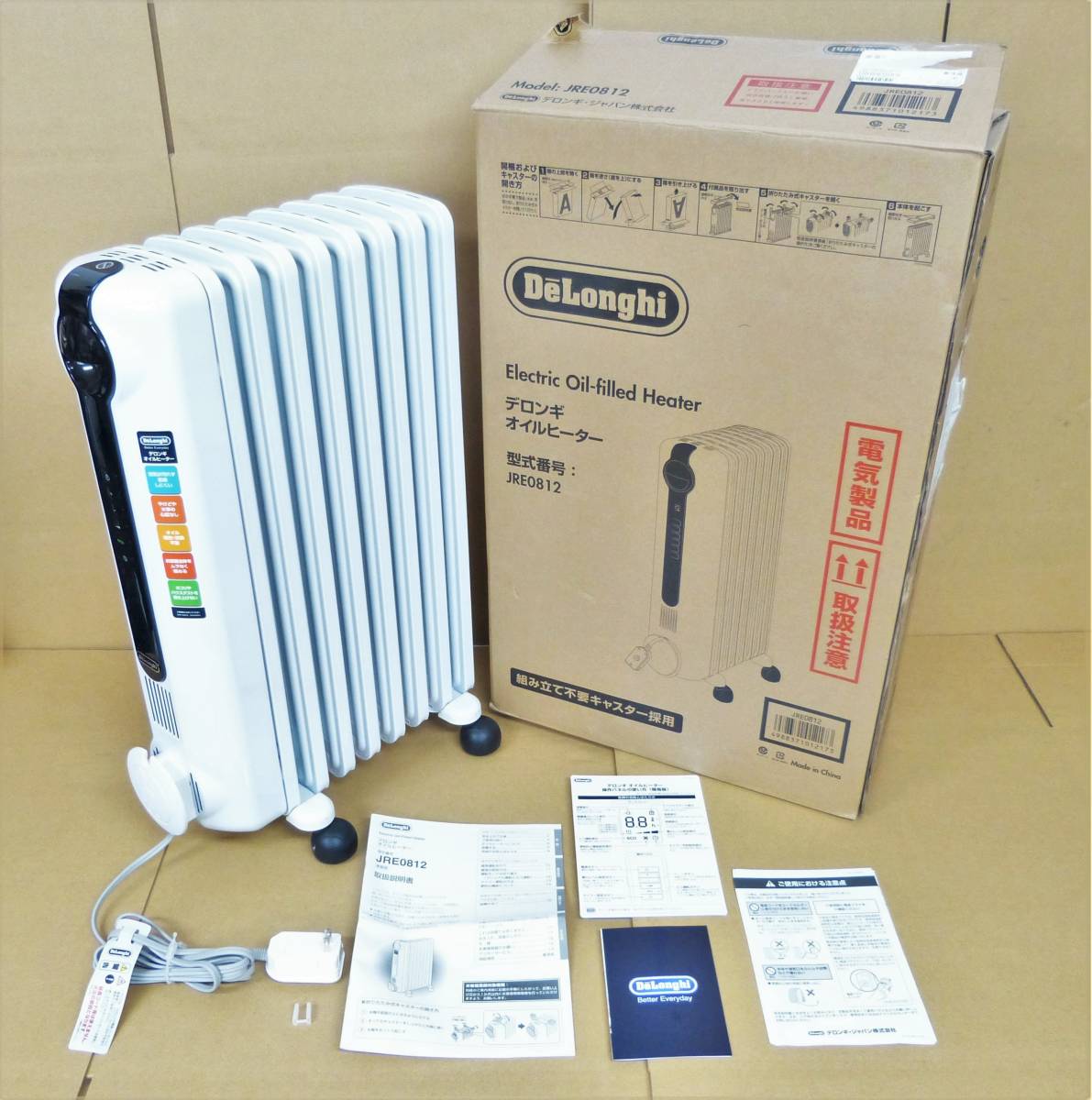 超激得，安い デロンギ Delonghi オイルヒーター JRE0812 ECO運転機能搭載 8 10畳用 L字型フラットフィン ホワイト(オイルヒーター)｜売買されたオークション情報、yahooの商品情報をアーカイブ公開 - オークファ オイルヒーター
