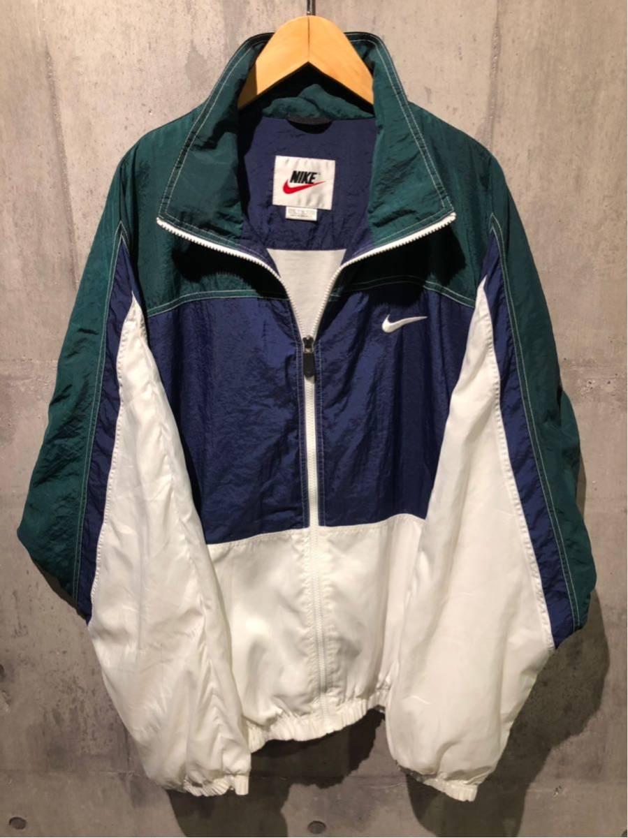 ナイロンジャケット NIKE ナイキ 銀タグ 90s 希少 古着 M XL 白タグ 90 
