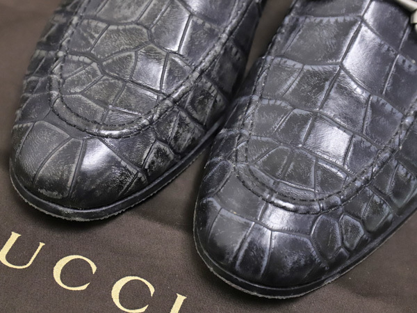 超美品 グッチ GUCCI 受注オーダーMTO 最高級アンティーククロコダイル