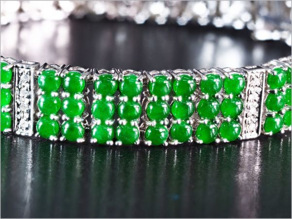 定価280万】 希少 天然 翡翠 ダイヤモンド ブレスレット 数量限定 高級