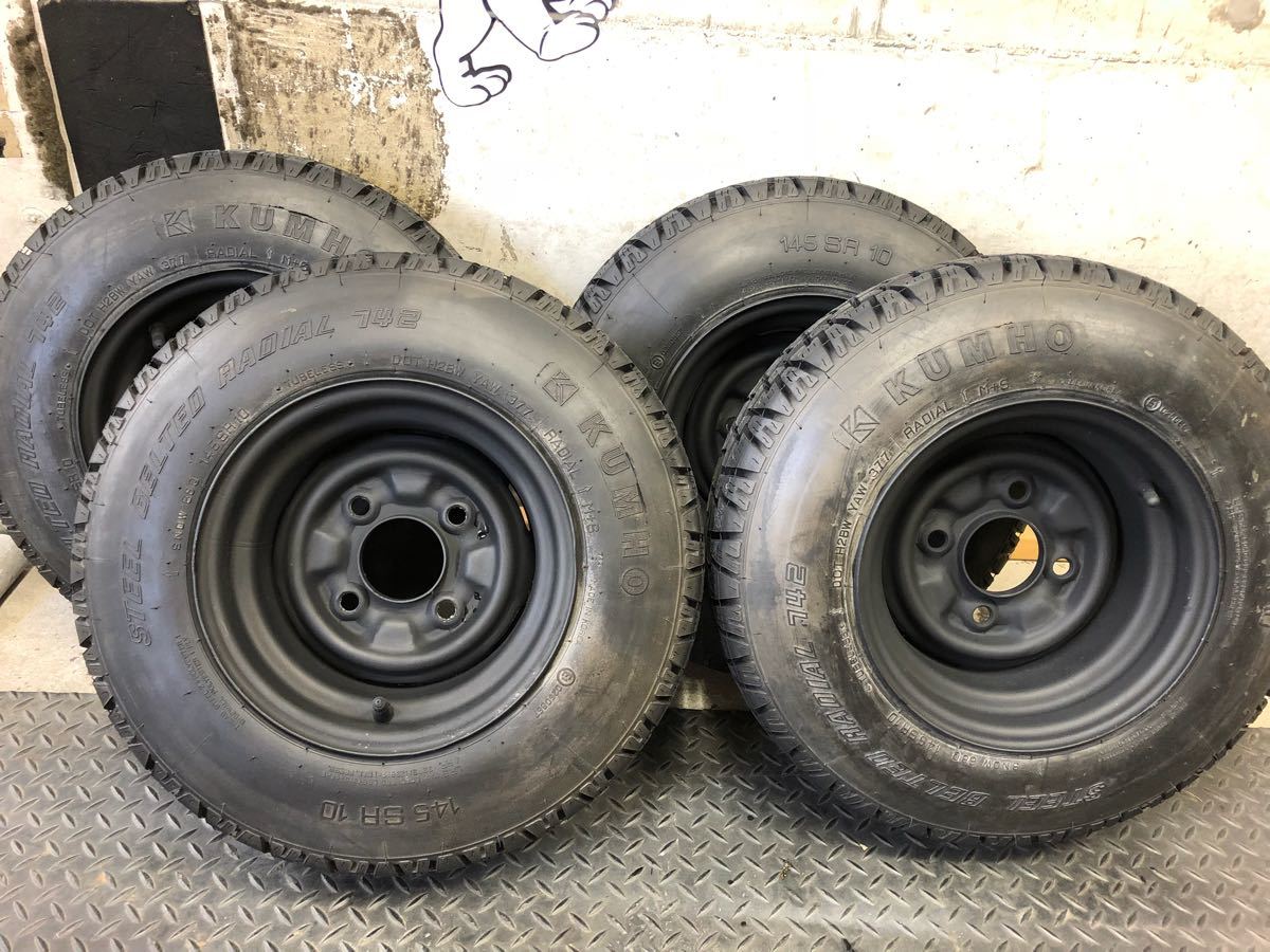 鉄ちんホイール 10インチ PCD110 OFFSET ＋－0くらい。 6J タイヤ