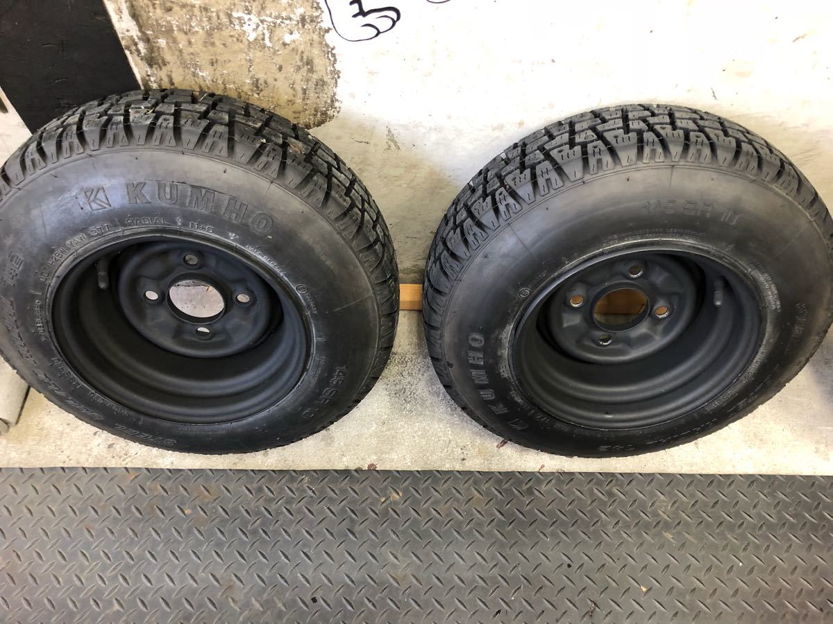 鉄ちんホイール 10インチ PCD110 OFFSET ＋－0くらい。 6J タイヤ