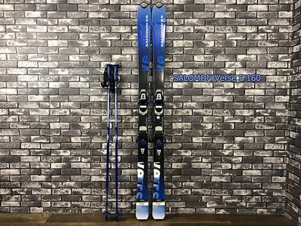 SALOMON サロモン VERSE5 バース カービングスキー 160cm ビンディング ストック ポール スポーツ アウトドア 札幌 μ
