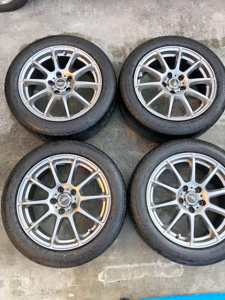 A-TECH SCHNEIDER シュナイダー スタッグ 17×7J 5H PCD100 OFF+38 ミシュラン パイロットスポーツ 205/55ZR17