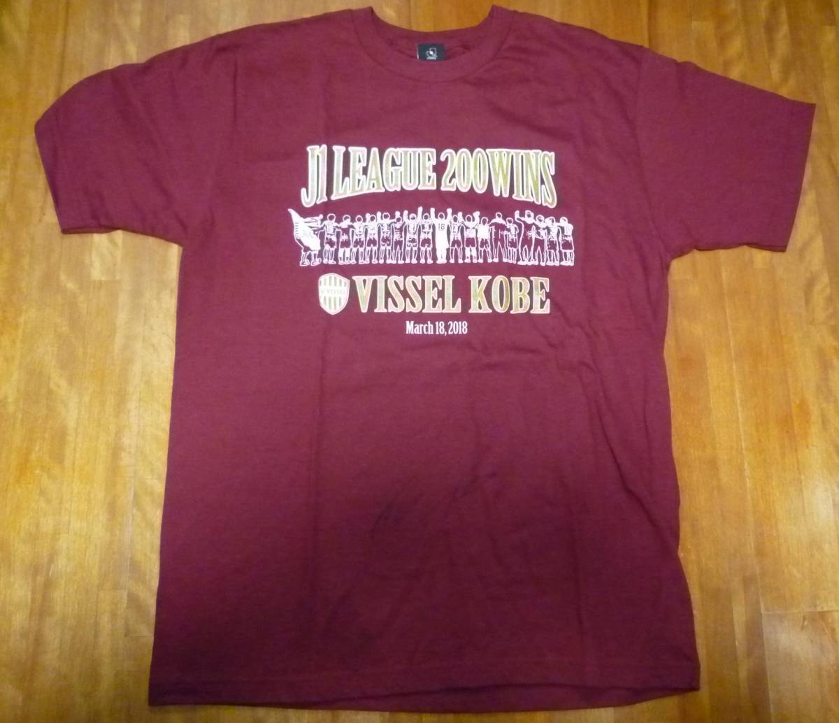 ヴィッセル神戸J1リーグ通算200勝達成記念Tシャツ（ルーカスポドルスキサイン入り）
