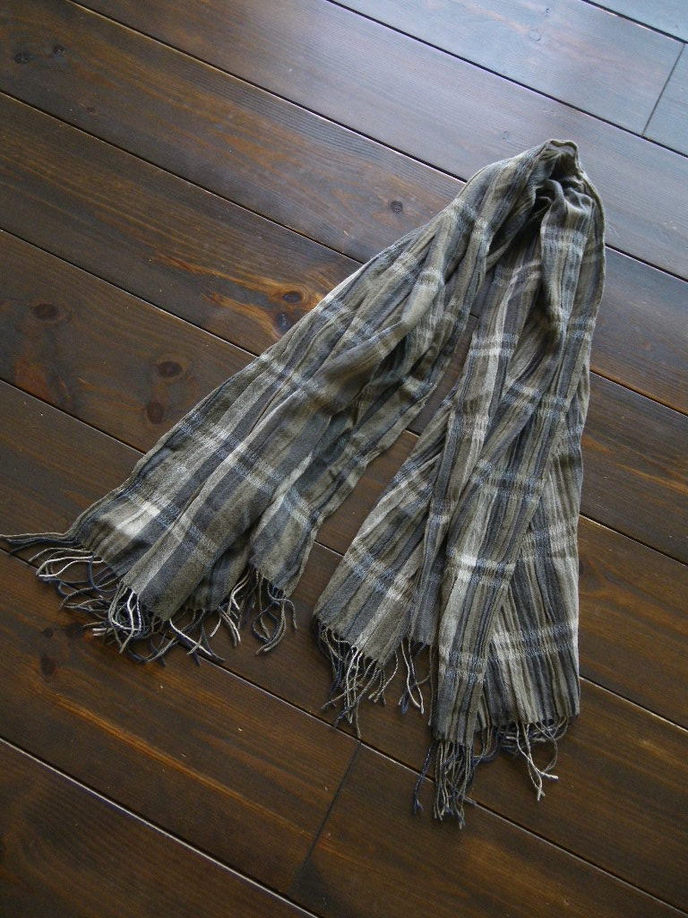 □ヨウジヤマモト ワイズ しわ加工ストール・マフラー Yohji Yamamoto