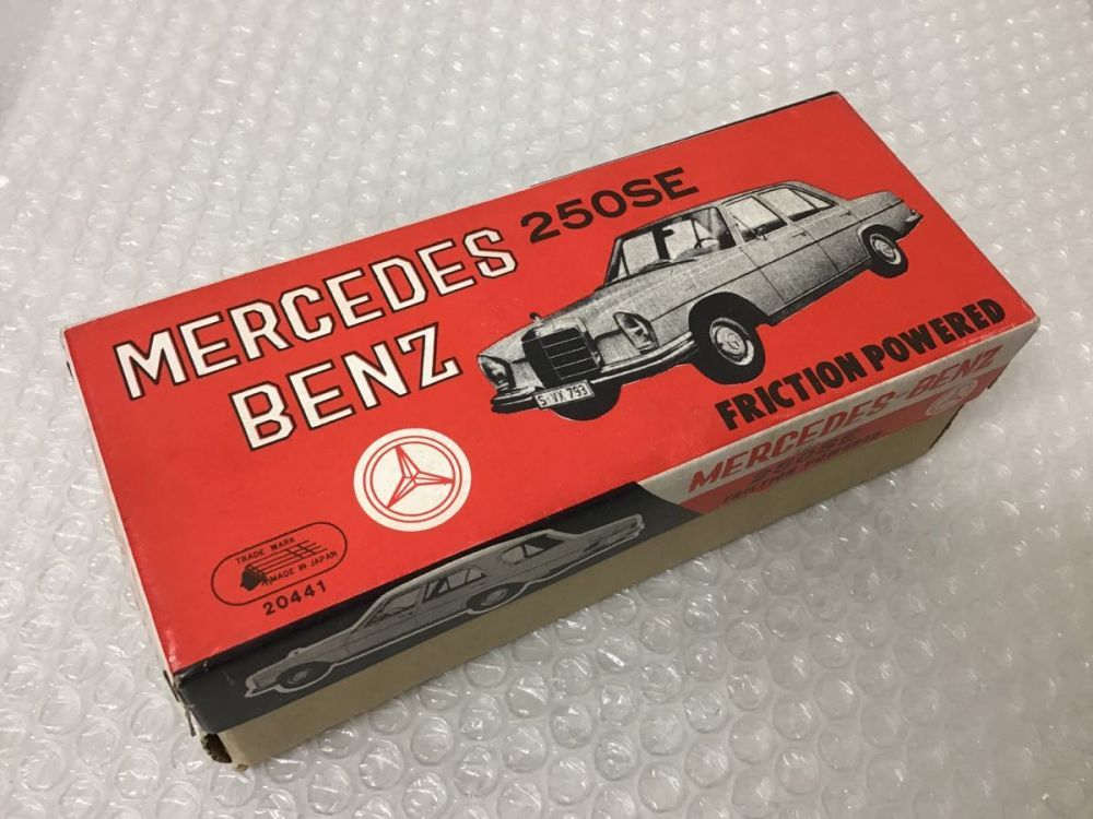 1960年代「メルセデス ベンツ250SE」ブリキカー　箱付き(市村商店製) メルセデスベンツ250SE 市村商店 1960年代「メルセデス ベンツ250SE