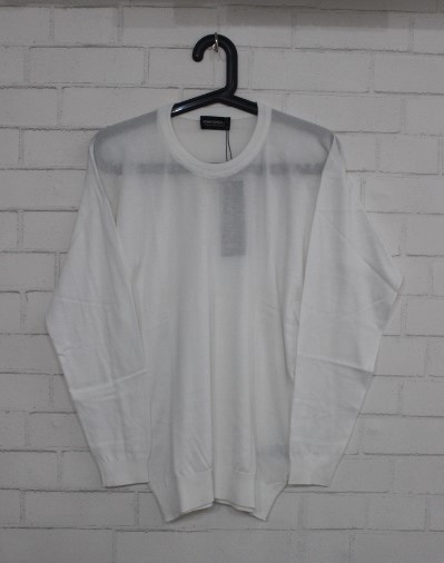 ☆JOHN SMEDLEY ジョンスメドレー コットンニットカットソー ホワイト サイズM 英国製