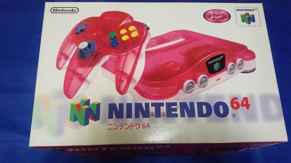ニンテンドー64 本体クリアレッド 新品同様 任天堂 NINTENDO64 本体 