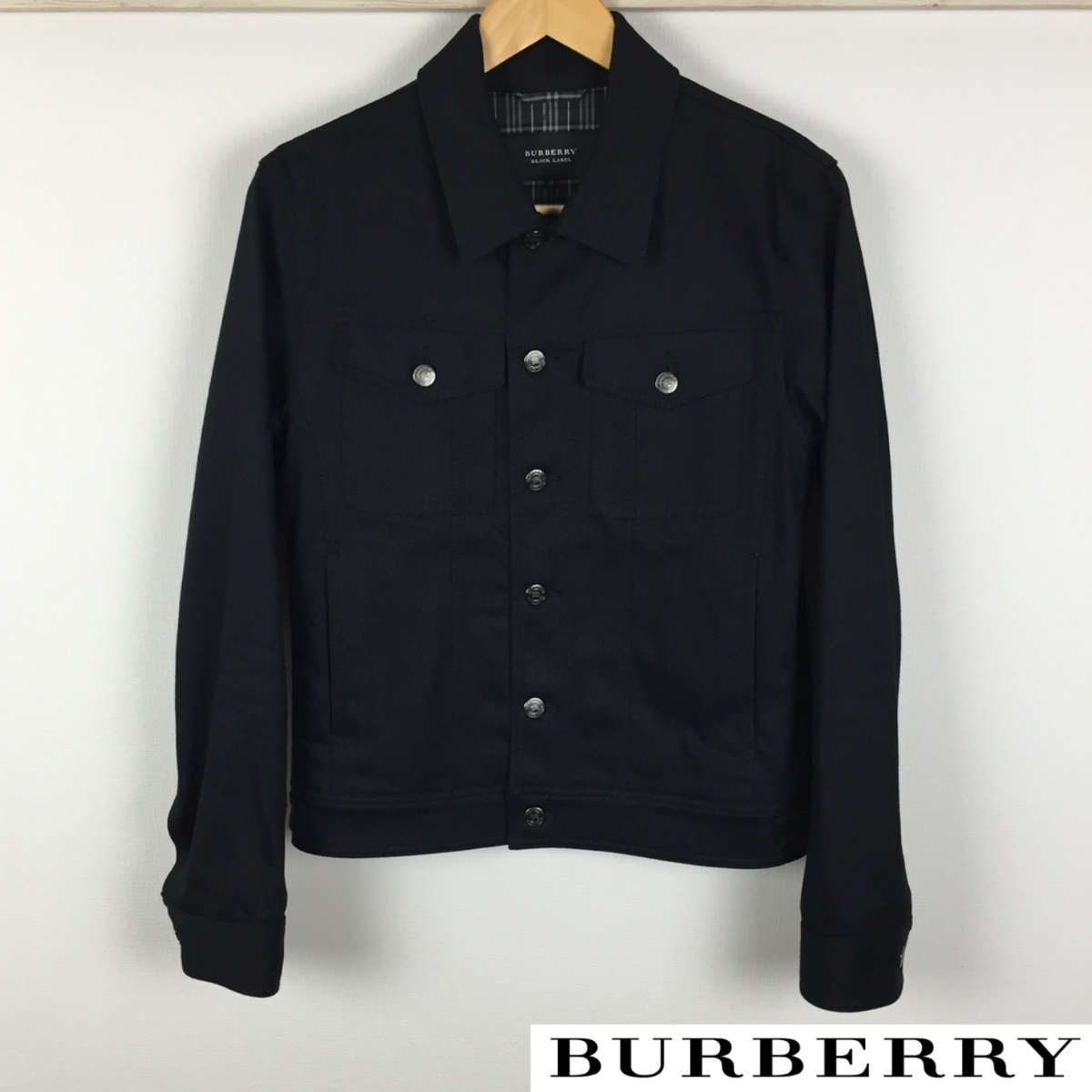新品同様品 BURBERRY BLACK LABEL デニムジャケット ブラック サイズM