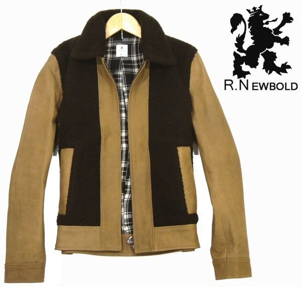 定価5.6万▽新品ポールスミス 牛革×ボア切替レザージャケット 新品 