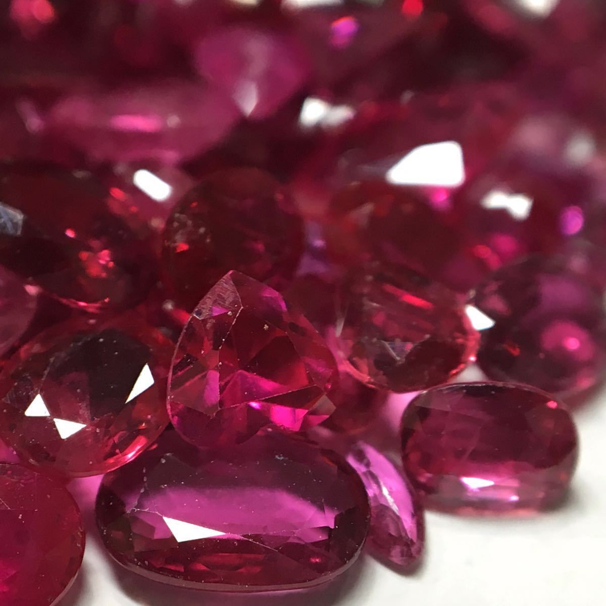 ［天然ルビーおまとめ 60ct］ルース 裸石 宝石 Ruby コランダム 紅玉 jewelry ジュエリー 