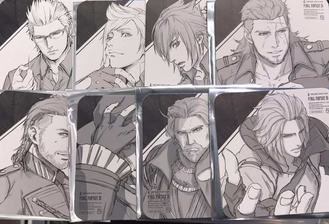 FF15 ファイナルファンタジー15 スクエニカフェ コースター 全8種 ノクティス プロンプト イグニス グラディオ アーデン レイヴス ニックス