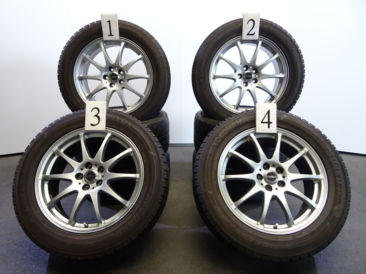社外 クロススピード 17インチ 7J +50 100 スタッドレス ヨコハマ アイスガード IG50 225/55R17 スバル インプレッサ XV フォレスター SH