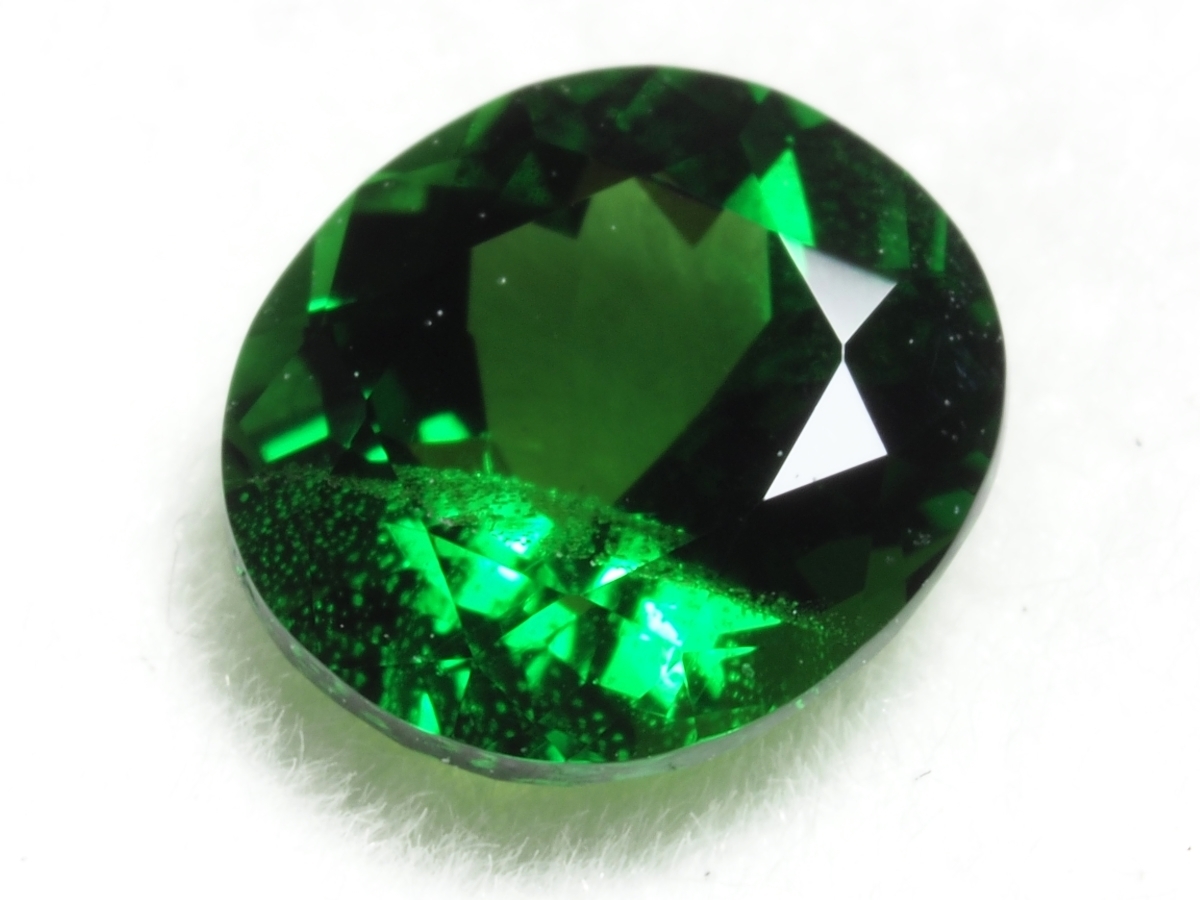 天然グロッシュラーガーネット 換金! 天然グロシュラライトガーネット ルース 0.719 ct、鑑別書付 0.91ct