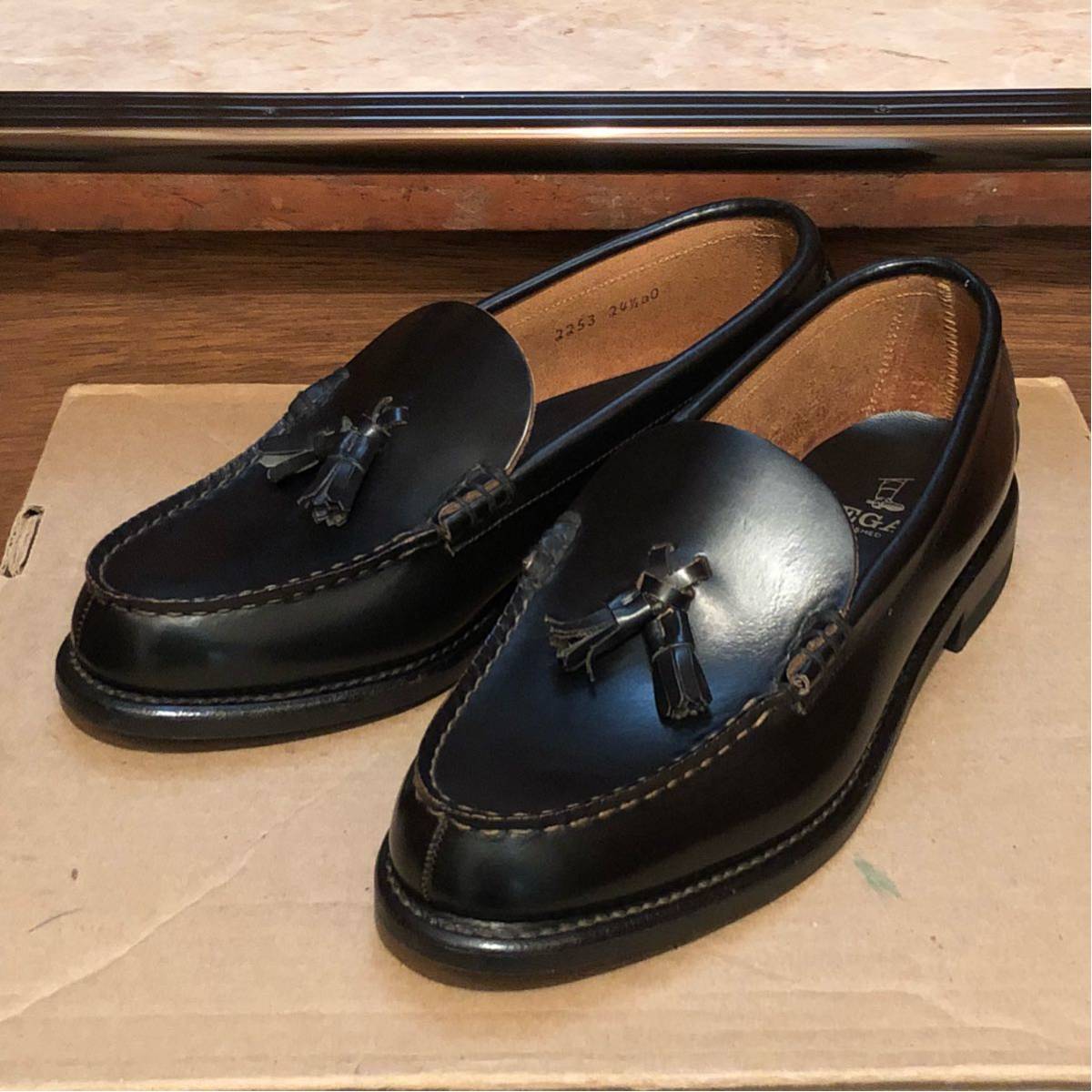 美品】リーガル REGAL 2253 タッセルローファー 24.5 ブラック 黒(24.5 