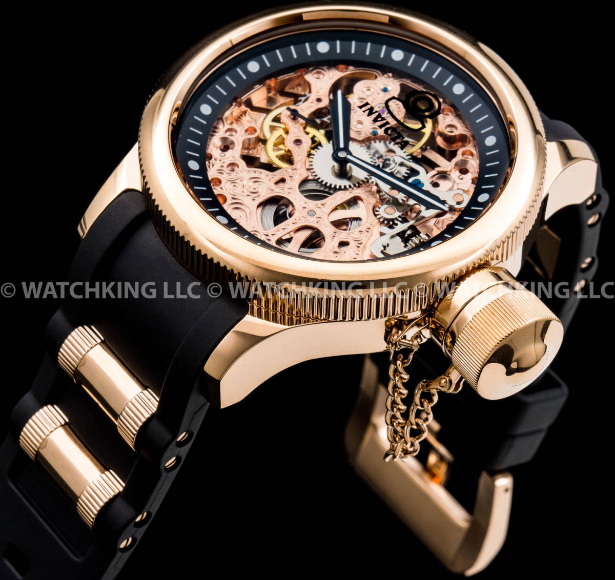 即納・1円スタート】 定価22万円！ INVICTA スケルトン 機械式手巻き 