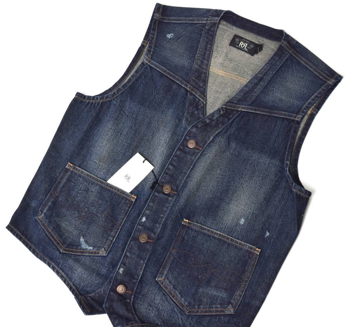 新品 RRL ダブルアールエル デニムベスト US M ラルフローレン RALPH