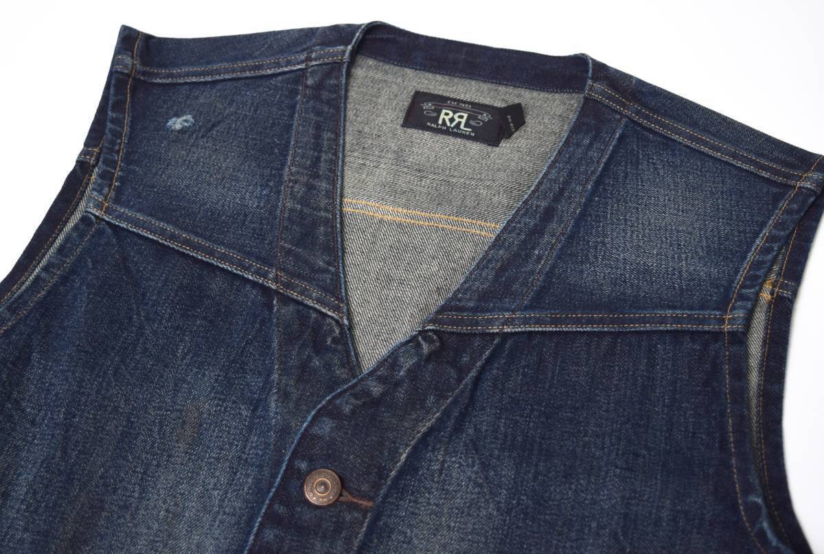 新品 RRL ダブルアールエル デニムベスト US M ラルフローレン RALPH