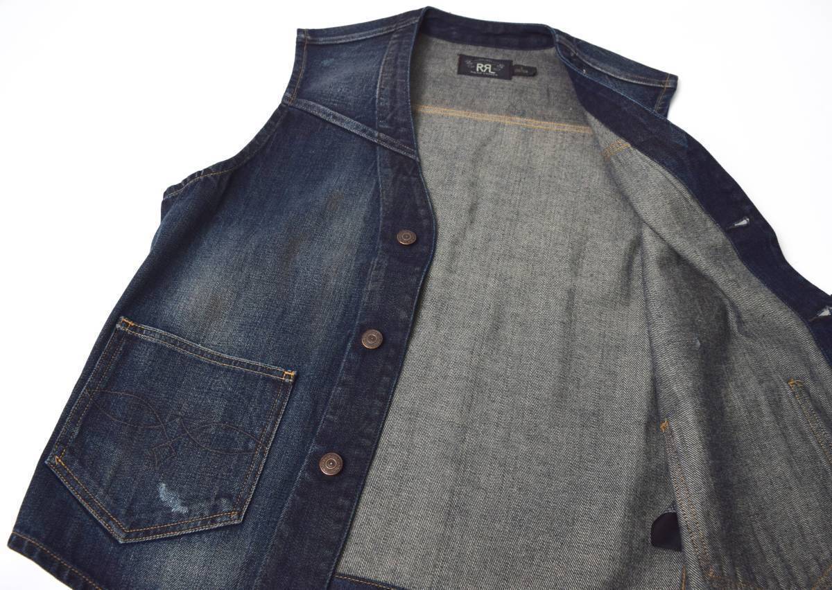 新品 RRL ダブルアールエル デニムベスト US M ラルフローレン RALPH