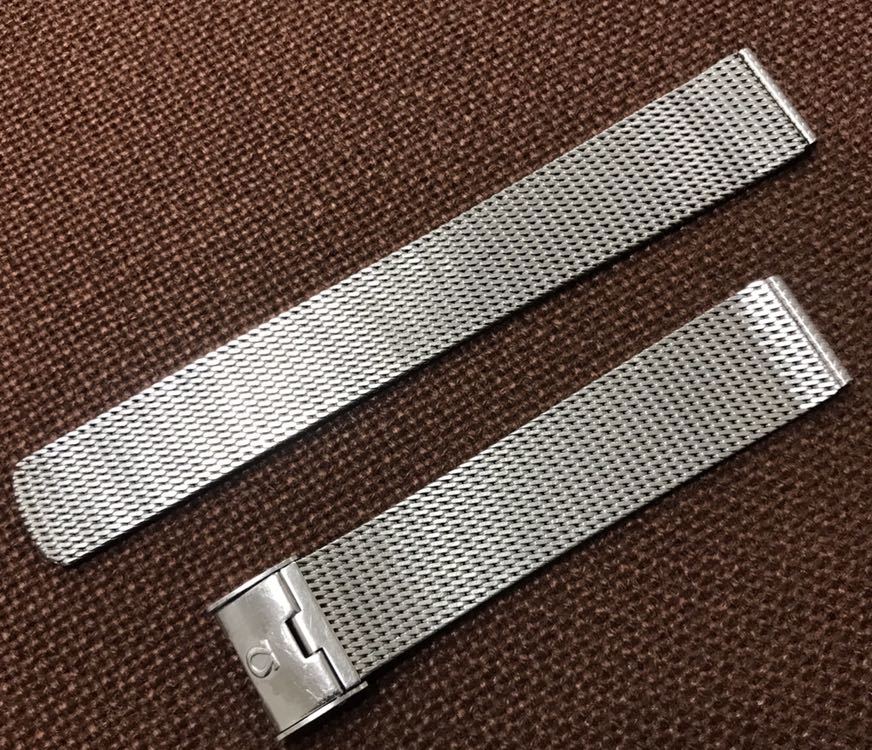 オメガ ステンレスベルト 2038 ラグ幅17mm omega stainless belt メッシュベルト 中古 ミ-1