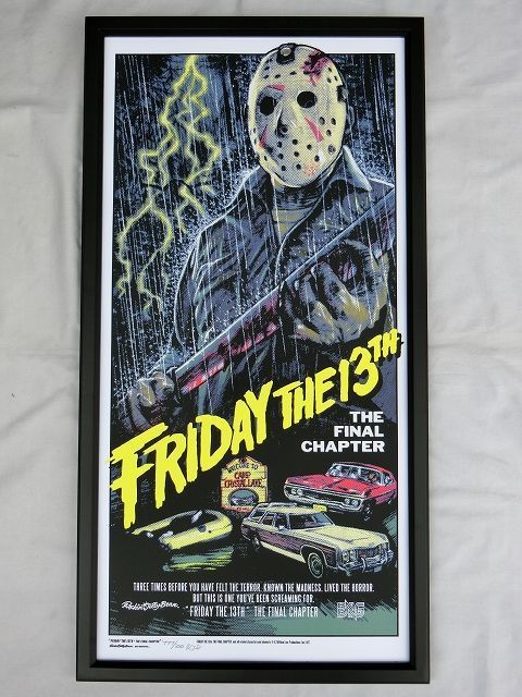【得価，HOT】 200枚限定 ロッキンジェリービーン Friday The 13th Final Chapter シルクスクリーンポスター フレーム付 エロスティカ ジェイソン(ホラー、サスペンス)｜売買されたオークション情報、yahooの商品情 ホラー、サスペンス