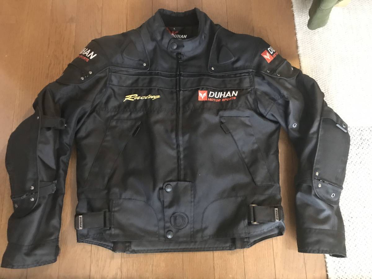 DUHANドゥーハン☆防寒インナー +肩肘背中プロテクター付ライディング 