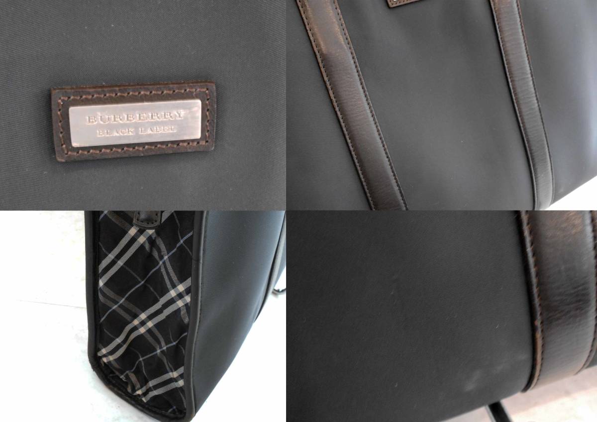 バーバリーブラックレーベル ノバチェック柄 ブリーフケース ビジネス