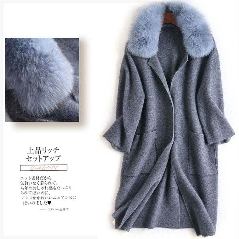 ◎○◎新入荷今季新品高級上質フォックスファー付ミンクカシミヤ100 