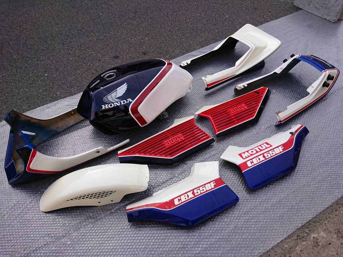 CBX400F - 外装セット Yahoo!オークション 1型青白カラー サイドカバー 