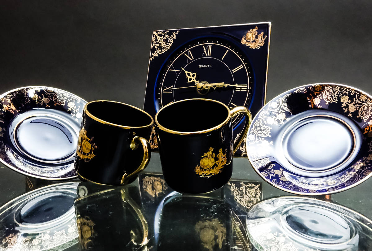仏蘭西リモージュ 花瓶 陶磁器 金彩 Limoges アンティーク 木箱