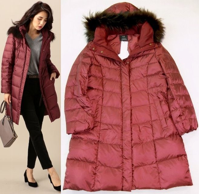 本物保証，豊富な 23区大きいサイズ44シレータフタファーロングダウンコート/WEB限定ワイン(ジャケット、上着)｜売買されたオークション情報、yahooの商品情報をアーカイブ公開 - オークファン 女性用