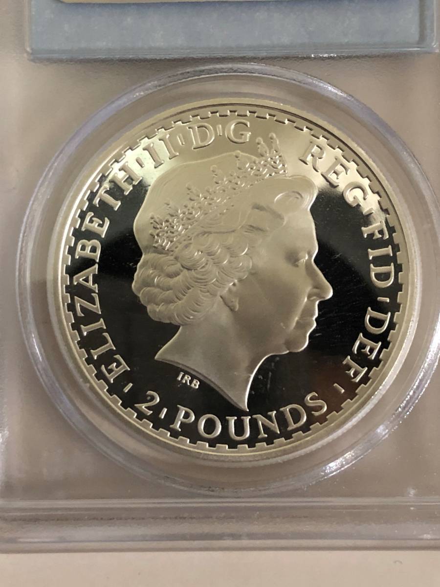 2010 イギリス ブリタニア 銀貨 2ポンド PCGS PR69 DCAM UK エリザベス