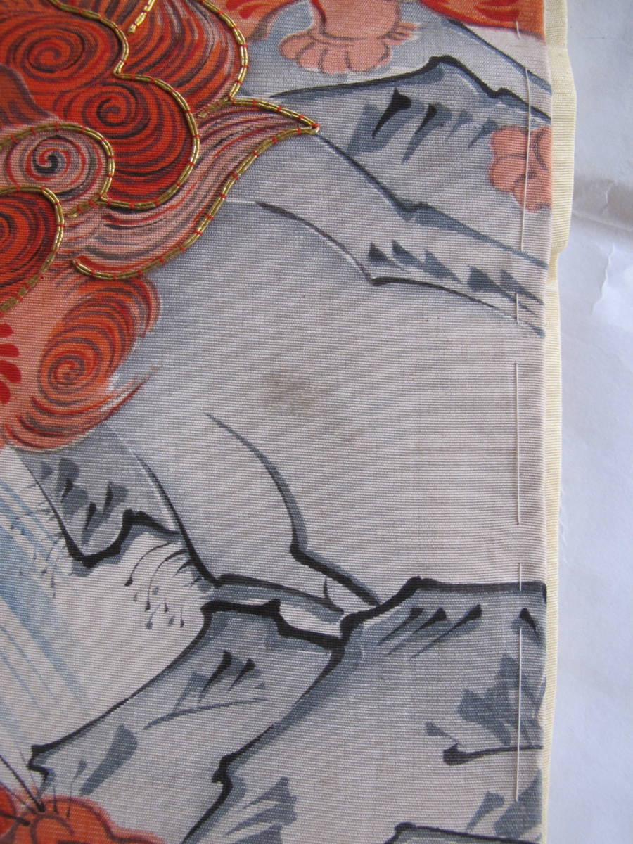 たくさんの唐獅子☆染め刺繍アンティーク名古屋帯 【公式通販】