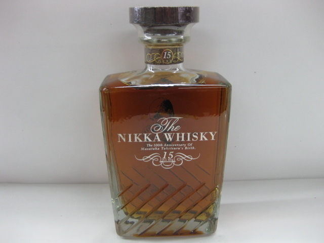 古酒【未開栓】NIKKA/ニッカウイスキー15年 　秘伝 竹鶴政孝 生誕100周年記念　箱付き　完備品　700ml　45％
