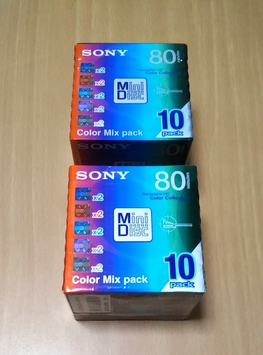 【新品MDディスク】SONY 80分　10枚パック　2個 合計20枚　未開封品 ☆☆☆