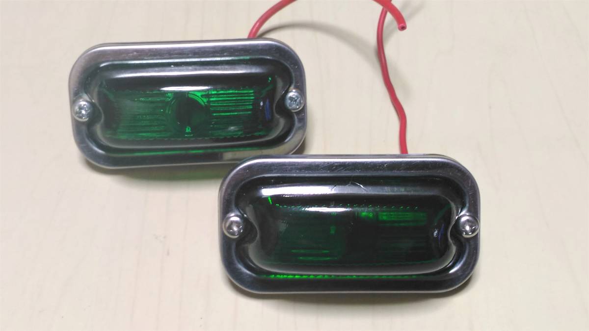 角マーカー グリーン 角型 10個セット サイド マーカーランプ LED球 