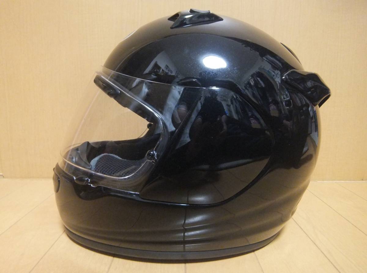 Arai クアンタムJ グラスブラック59-60cmブルー・クリアシールド付