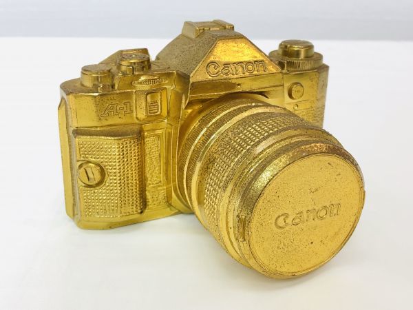 昭和レトロ Canon キャノン A-1 実物大 非売品 カメラ 貯金箱 金色