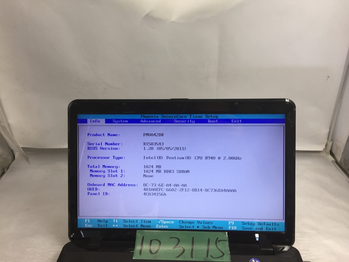 ジャンク Fujitsu FMVA42DR Pen 2.00GHz ノートパソコン 103115(15インチ～)｜売買されたオークション情報 ...