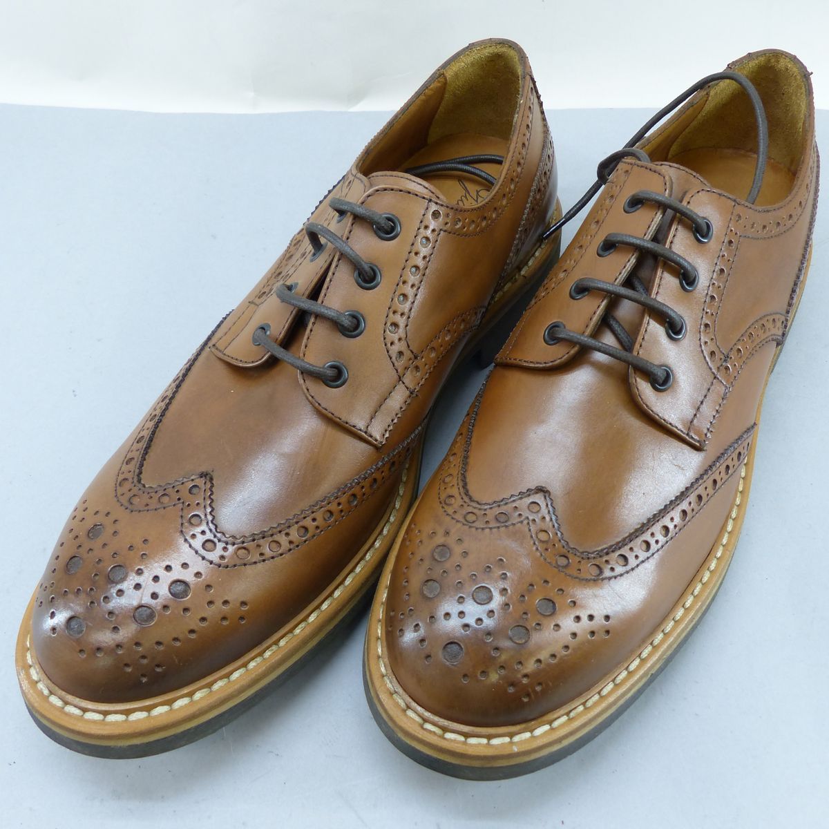 人気定番，格安 ジャンカルロ モレリ 28.5-29cm相当 ビジネスシューズ 茶 ウイングチップ 8329(28.0cm以上)｜売買されたオークション情報、yahooの商品情報をアーカイブ公開 - オークファン 28.0cm以上